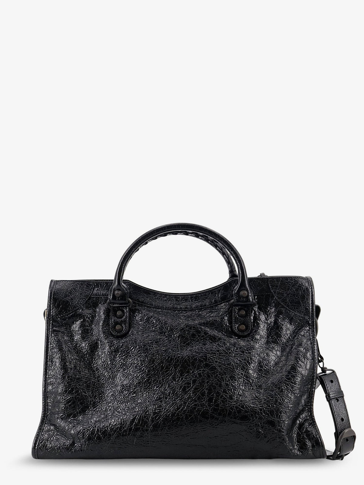 Balenciaga Women's Le City Medium Leather Handbag Black, view 2