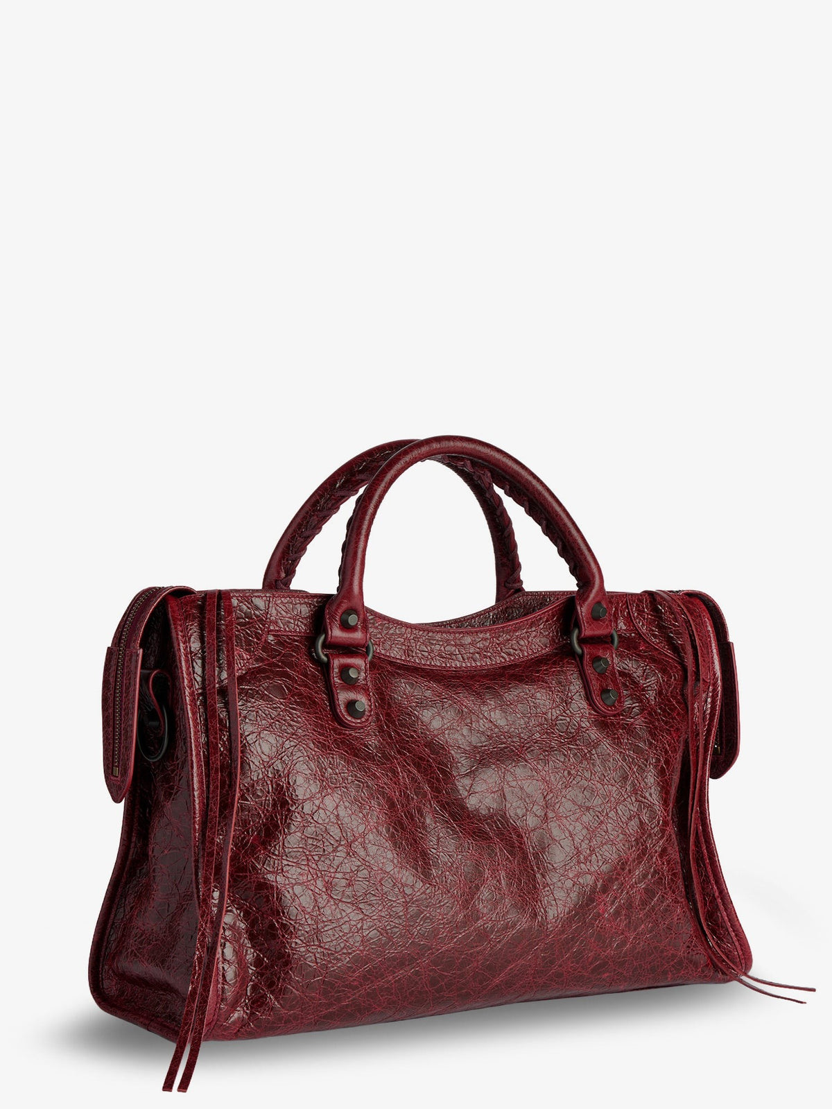 Balenciaga Women's Le City Medium Leather Handbag Red