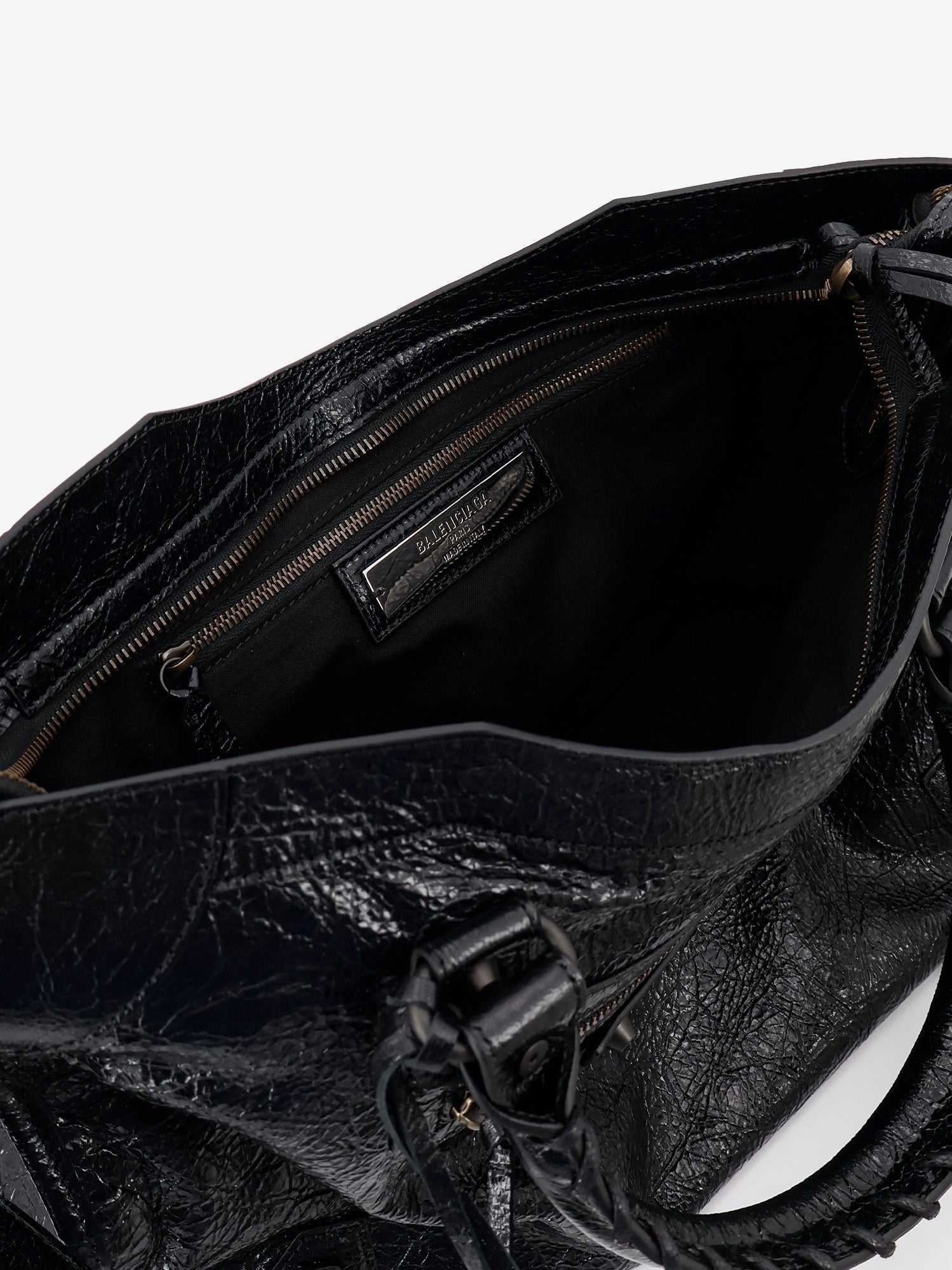 Balenciaga Women's Le City Medium Leather Handbag Black