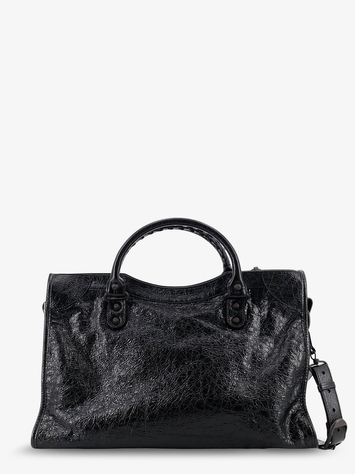 Balenciaga Women's Le City Medium Leather Handbag Black