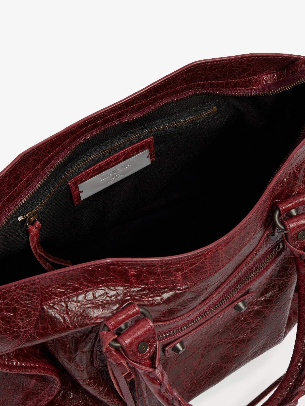 Balenciaga Women's Le City Medium Leather Handbag Red