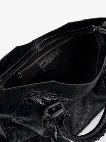 Balenciaga Women's Le City Medium Leather Handbag Black, view 4