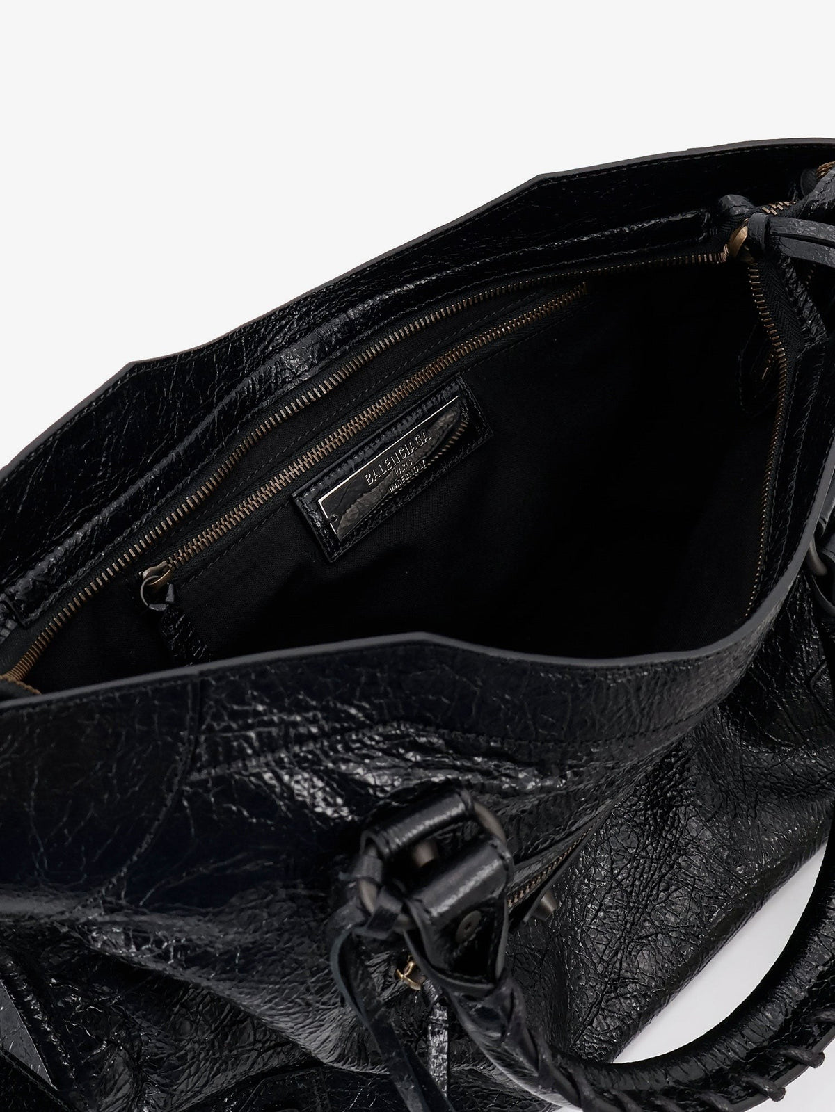 Balenciaga Women's Le City Medium Leather Handbag Black, view 4