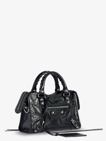Balenciaga Women's Le City Mini Arena Leather Handbag Black
