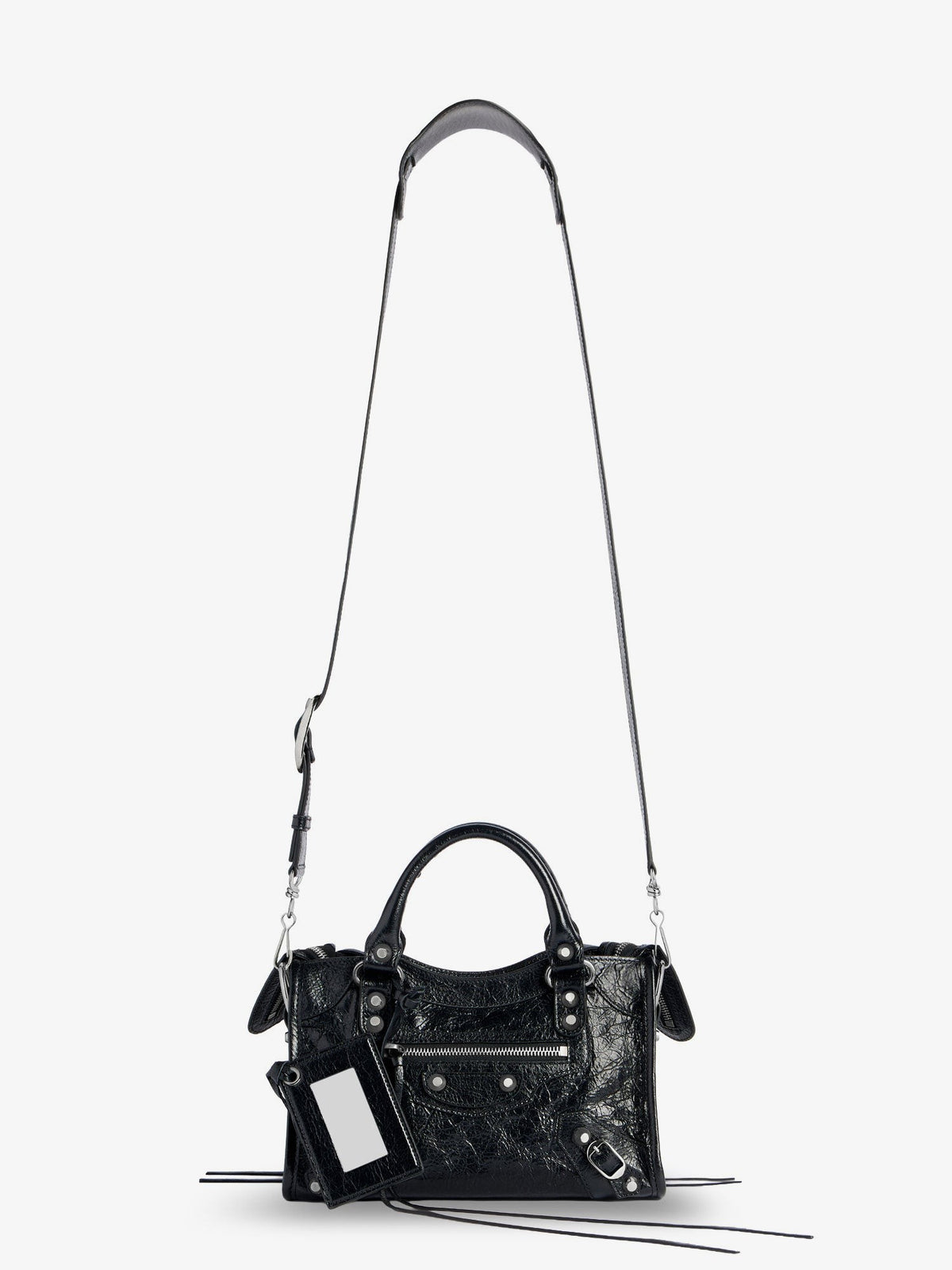 Balenciaga Women's Le City Mini Arena Leather Handbag Black