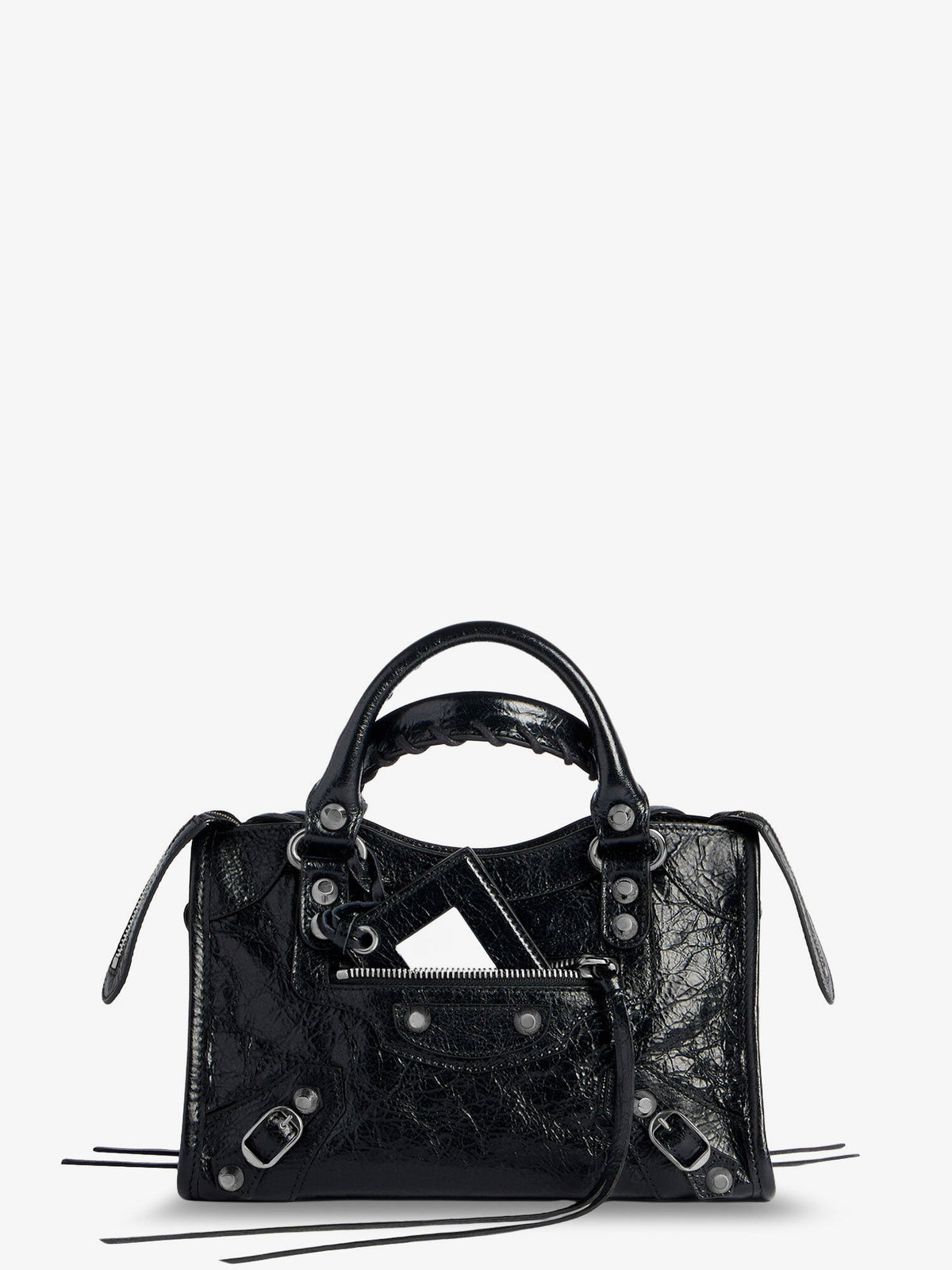 Balenciaga Women's Le City Mini Arena Leather Handbag Black