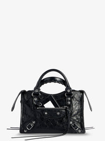 Balenciaga Women's Le City Mini Arena Leather Handbag Black