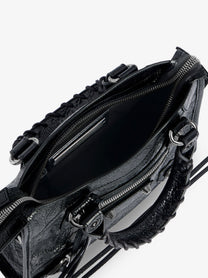 Balenciaga Women's Le City Mini Arena Leather Handbag Black