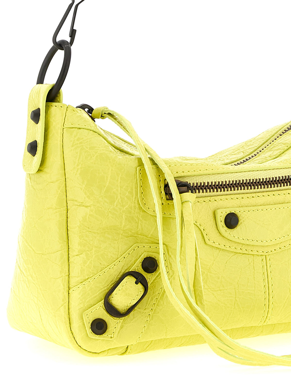 Balenciaga Le City Moto Mini Shoulder Bag Yellow, view 3
