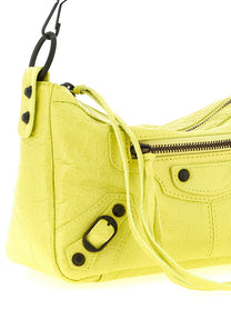 Balenciaga Le City Moto Mini Shoulder Bag Yellow, view 3