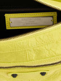 Balenciaga Le City Moto Mini Shoulder Bag Yellow, view 4