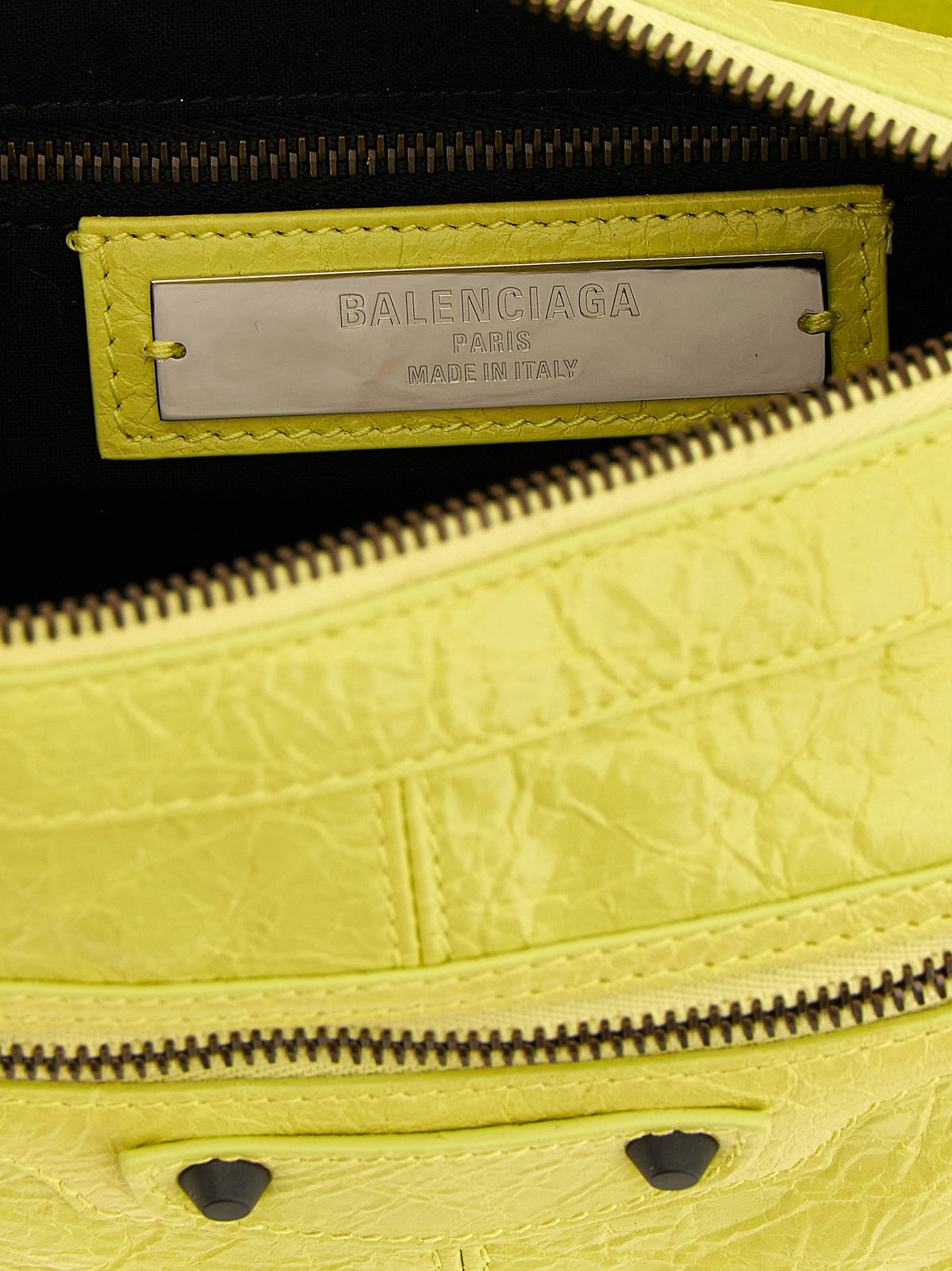 Balenciaga Le City Moto Mini Shoulder Bag Yellow, view 4