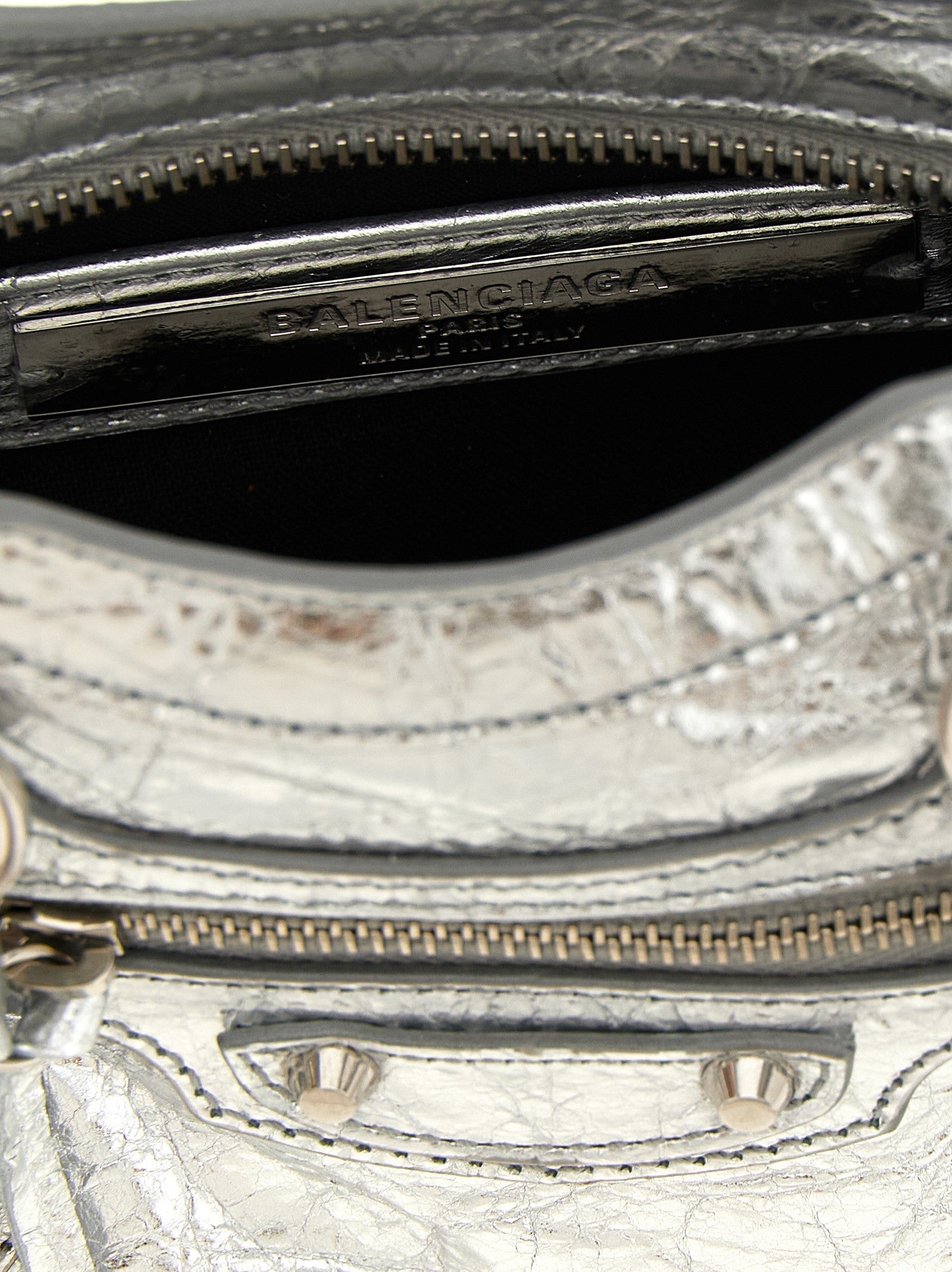 Balenciaga Le City Nano Handbag Silver