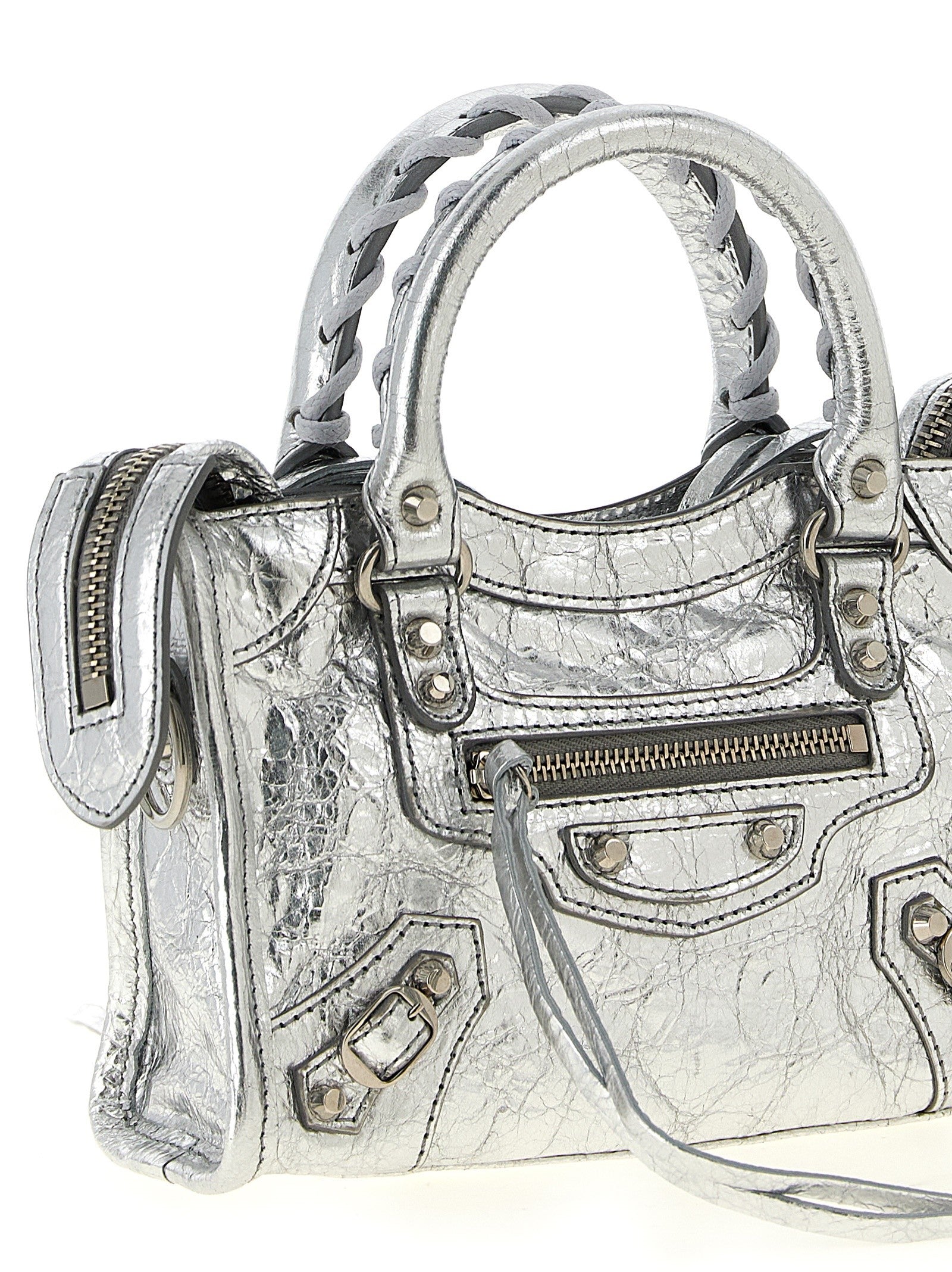 Balenciaga Le City Nano Handbag Silver
