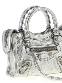Balenciaga Le City Nano Handbag Silver
