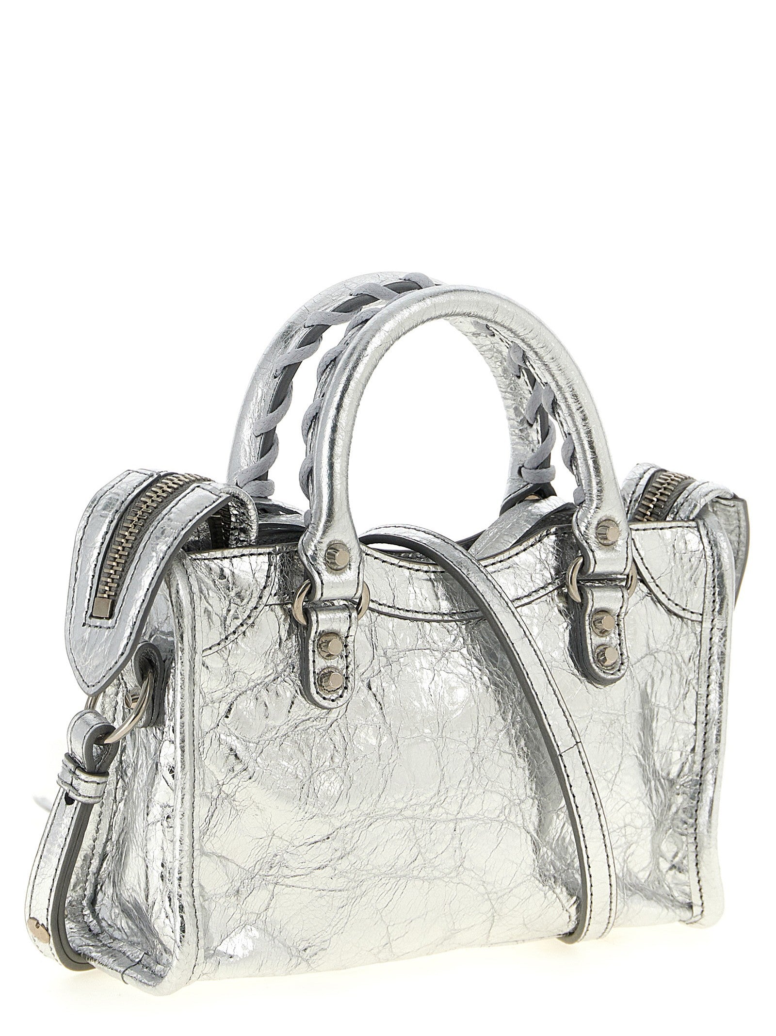 Balenciaga Le City Nano Handbag Silver