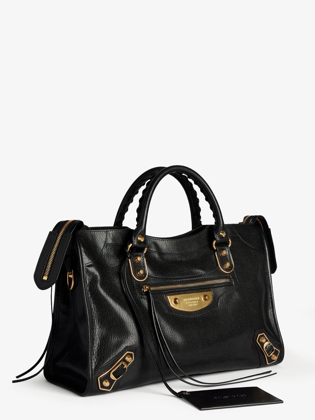 Balenciaga Women's Le City Uptown Leather Handbag Black, view 3