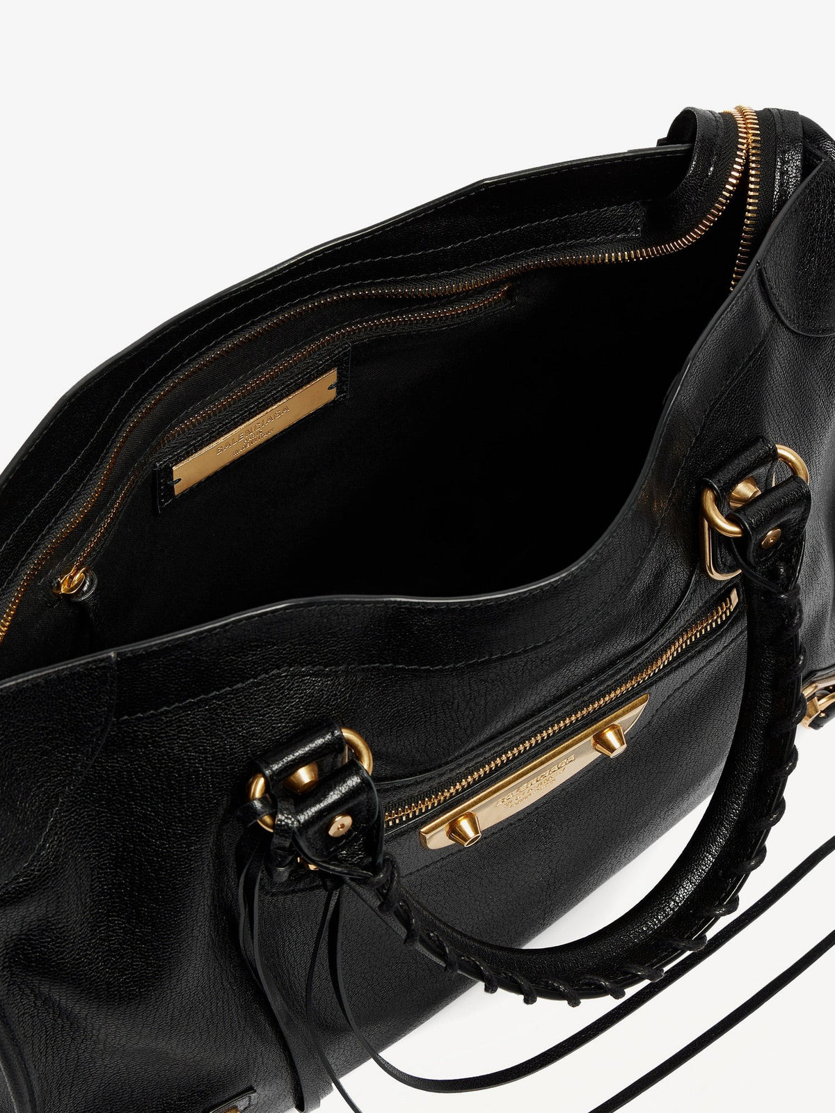 Balenciaga Women's Le City Uptown Leather Handbag Black, view 4