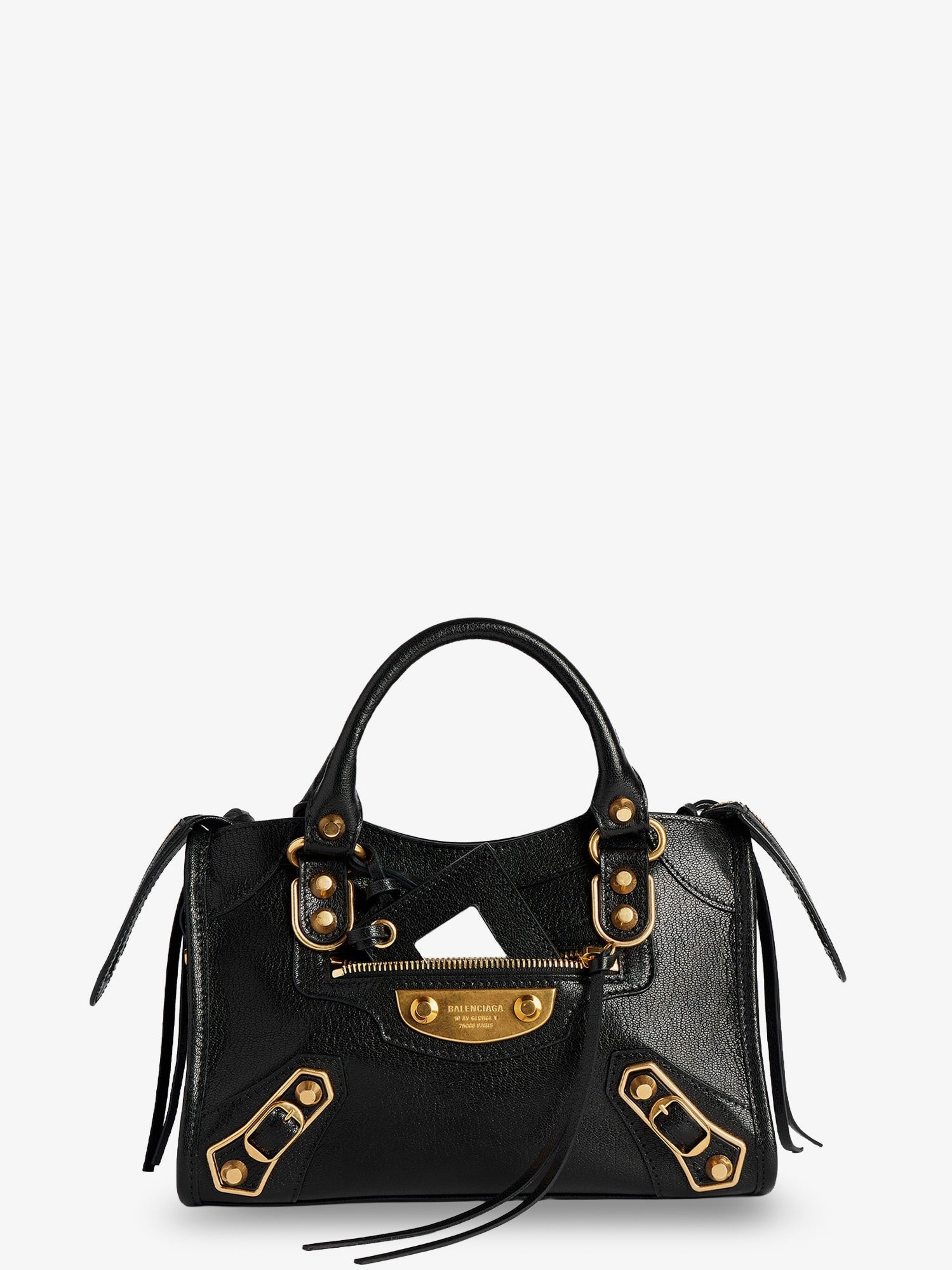 Balenciaga Women's Le City Uptown Mini Leather Handbag Black