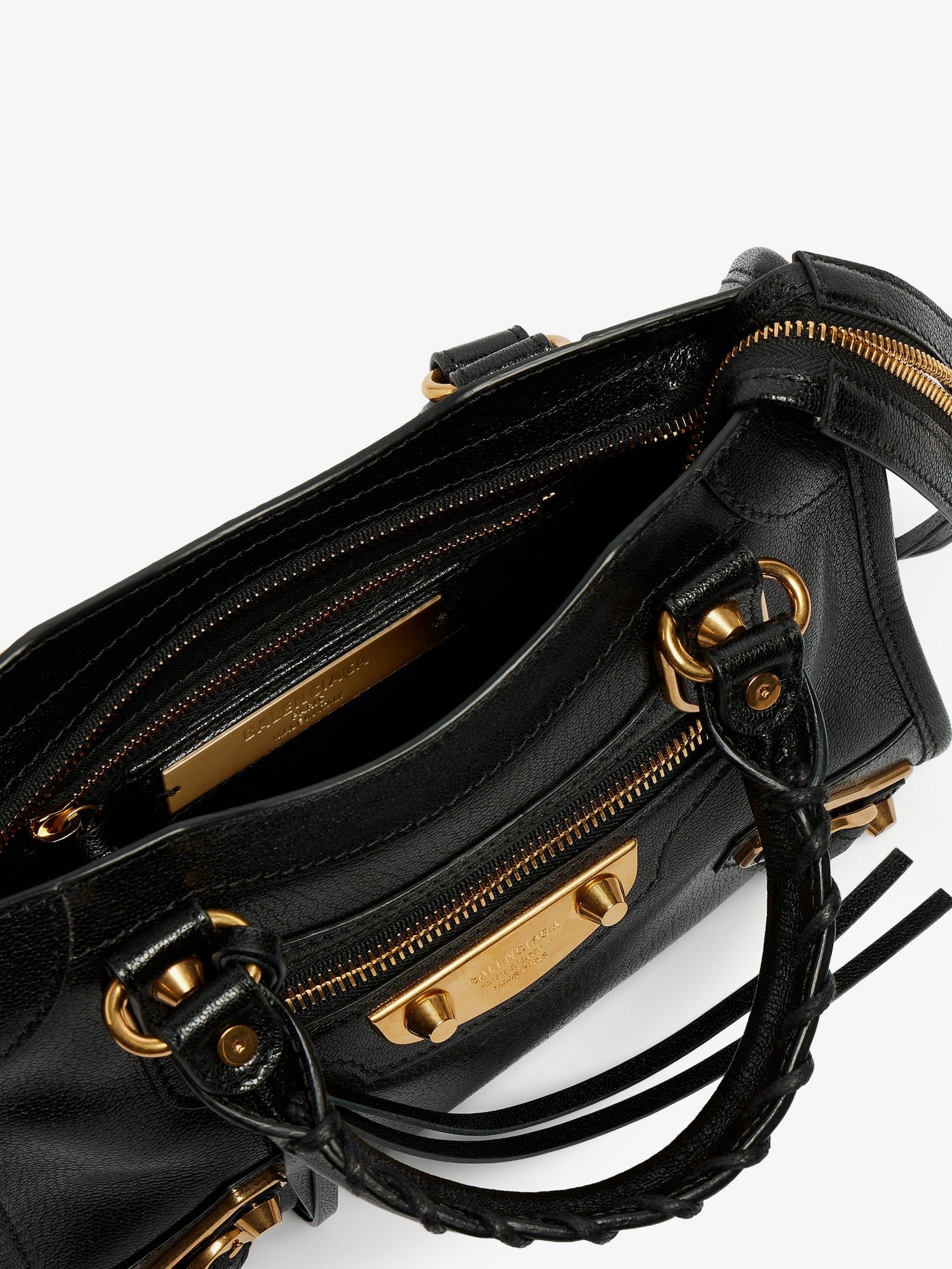 Balenciaga Women's Le City Uptown Mini Leather Handbag Black