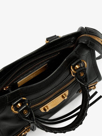 Balenciaga Women's Le City Uptown Mini Leather Handbag Black