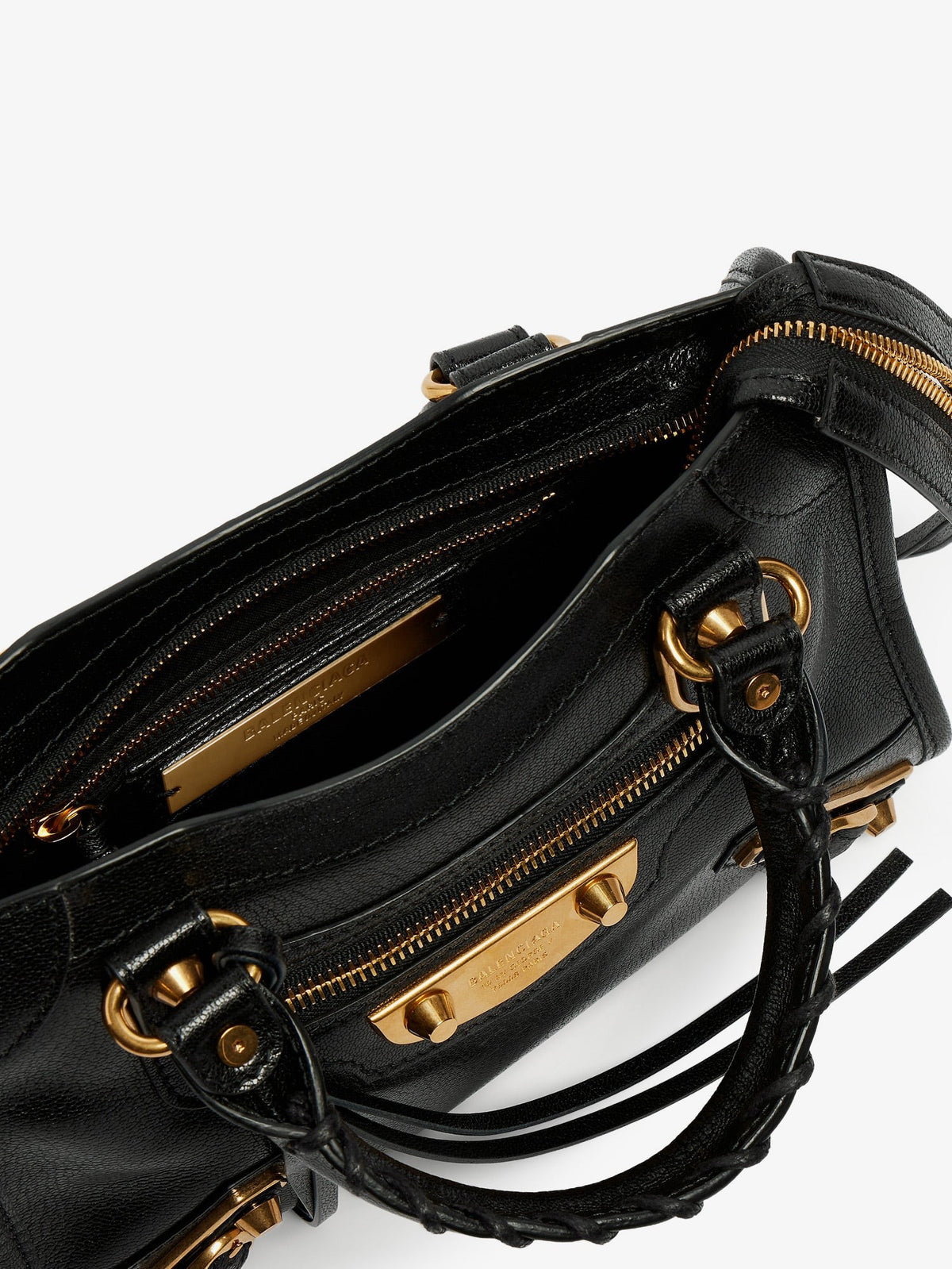 Balenciaga Women's Le City Uptown Mini Leather Handbag Black, view 4