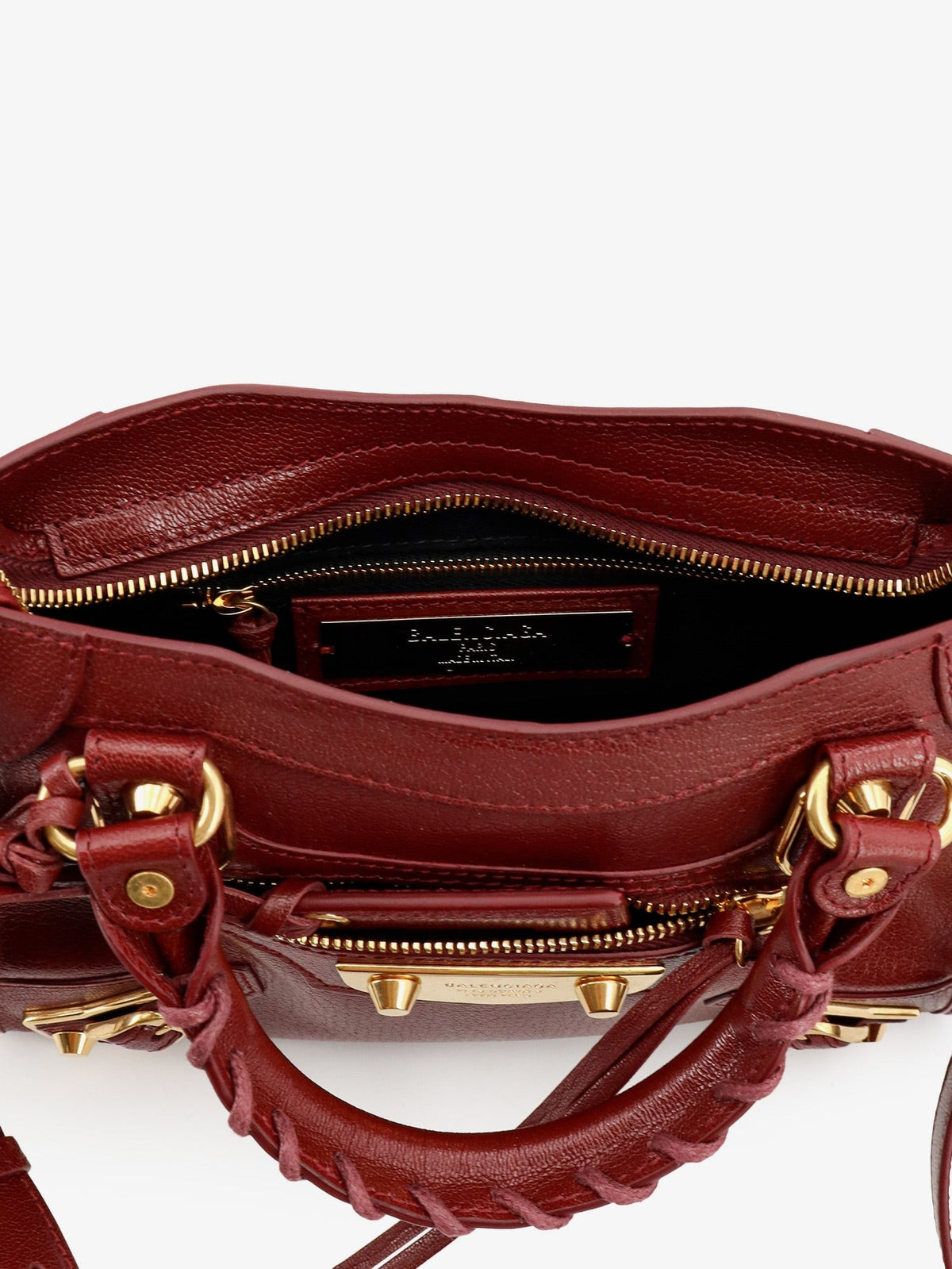 Balenciaga Women's Le City Uptown Mini Leather Handbag Ruby