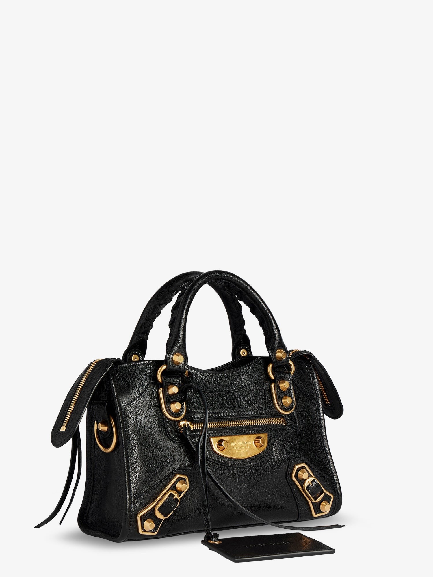 Balenciaga Women's Le City Uptown Mini Leather Handbag Black
