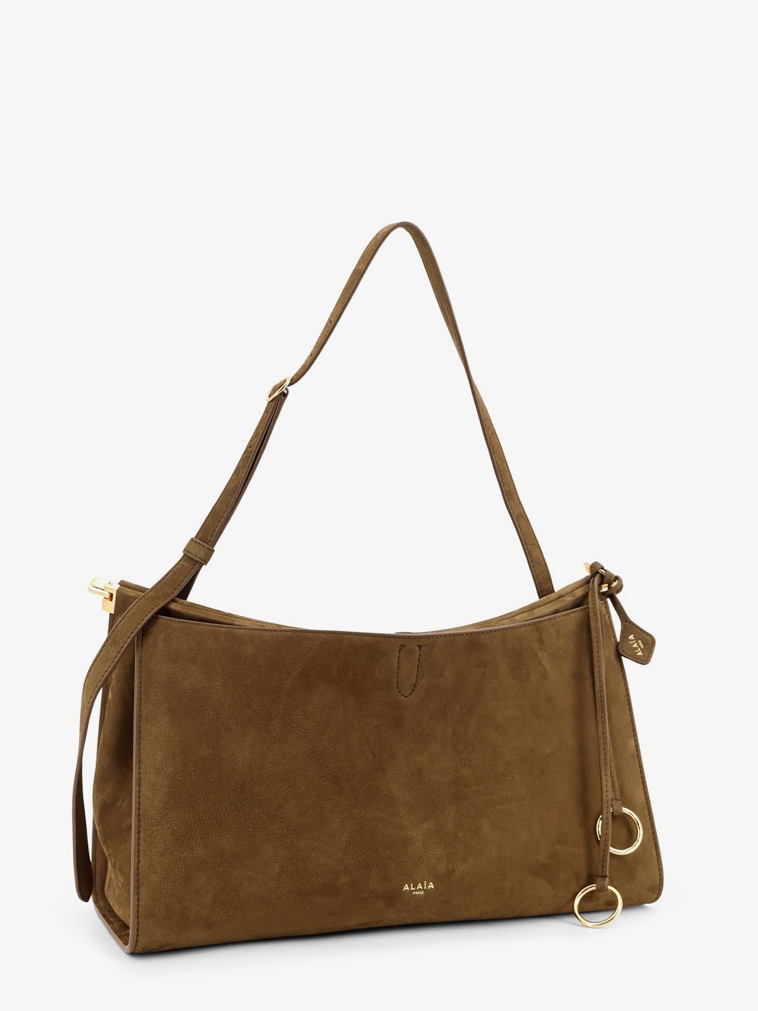 ALAÏA Women's Le Click Pocket Nabuck Shoulder Bag Green