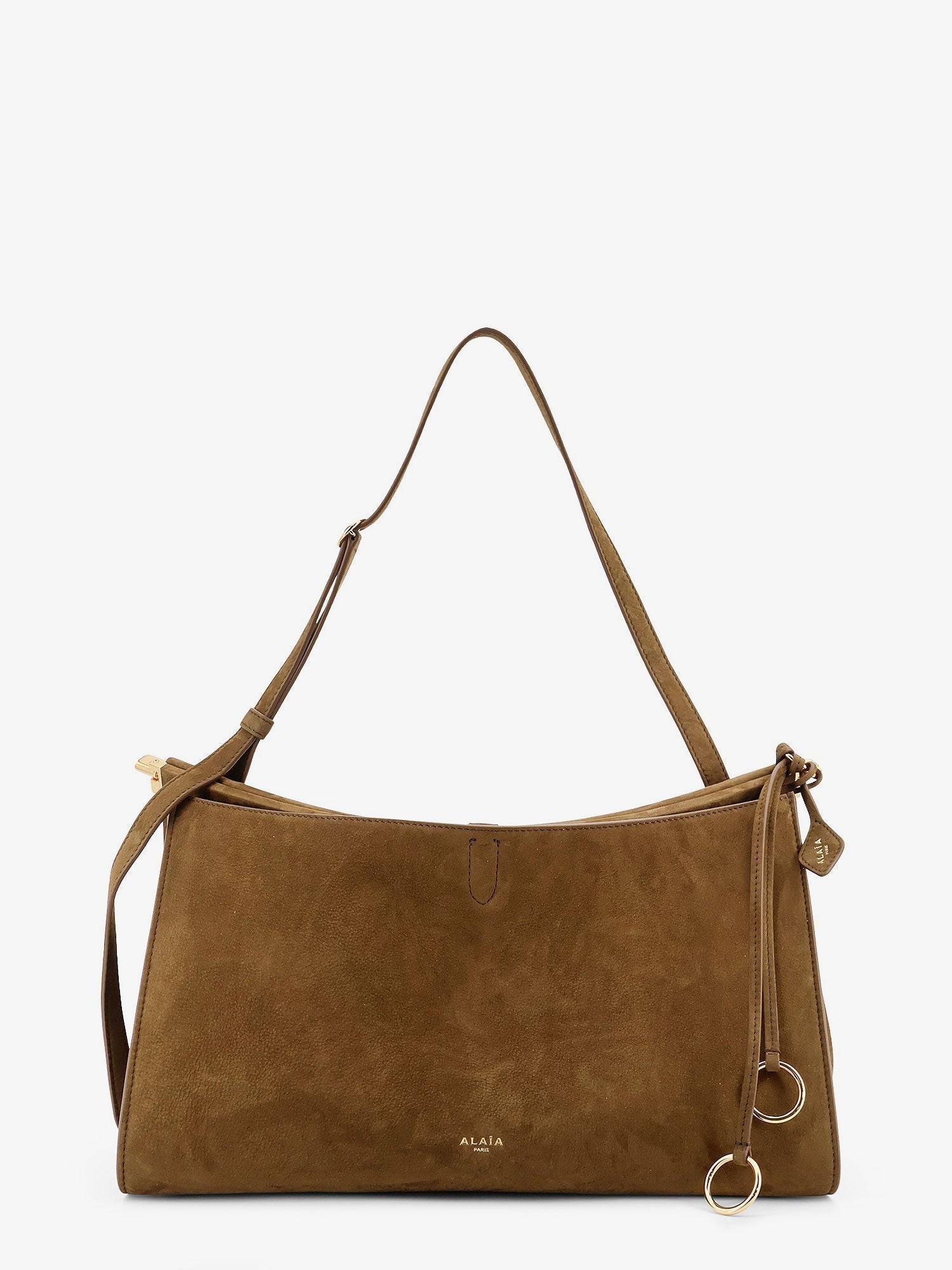 ALAÏA Women's Le Click Pocket Nabuck Shoulder Bag Green