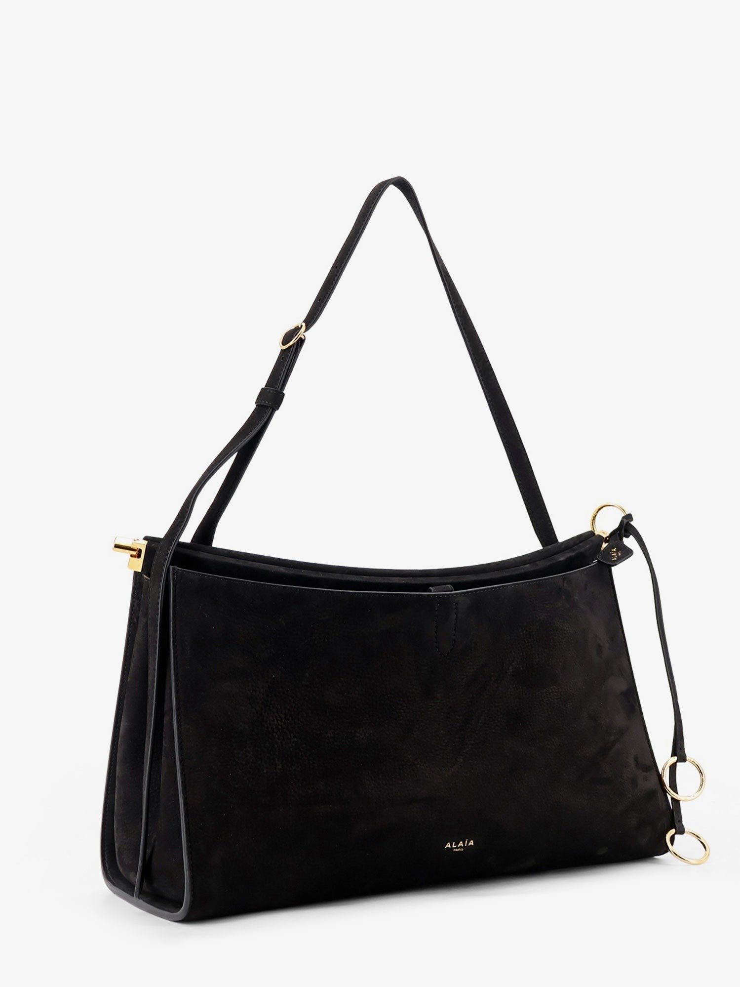 ALAÏA Women's Le Click Pocket Nabuk Shoulder Bag Black