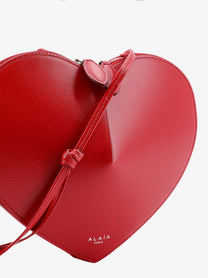 ALAÏA Women's Le Coeur Leather Crossbody Bag LAQUE