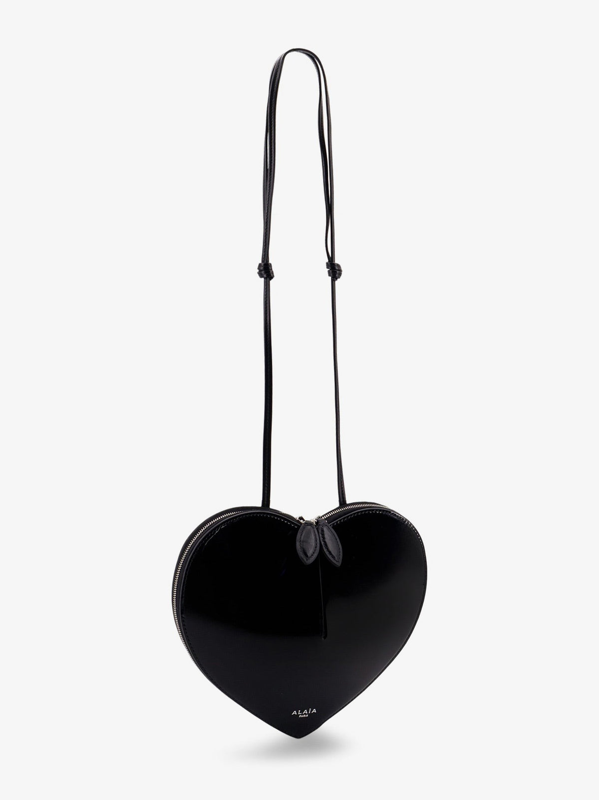 ALAÏA Women's Le Coeur Patent Leather Crossbody Bag Black