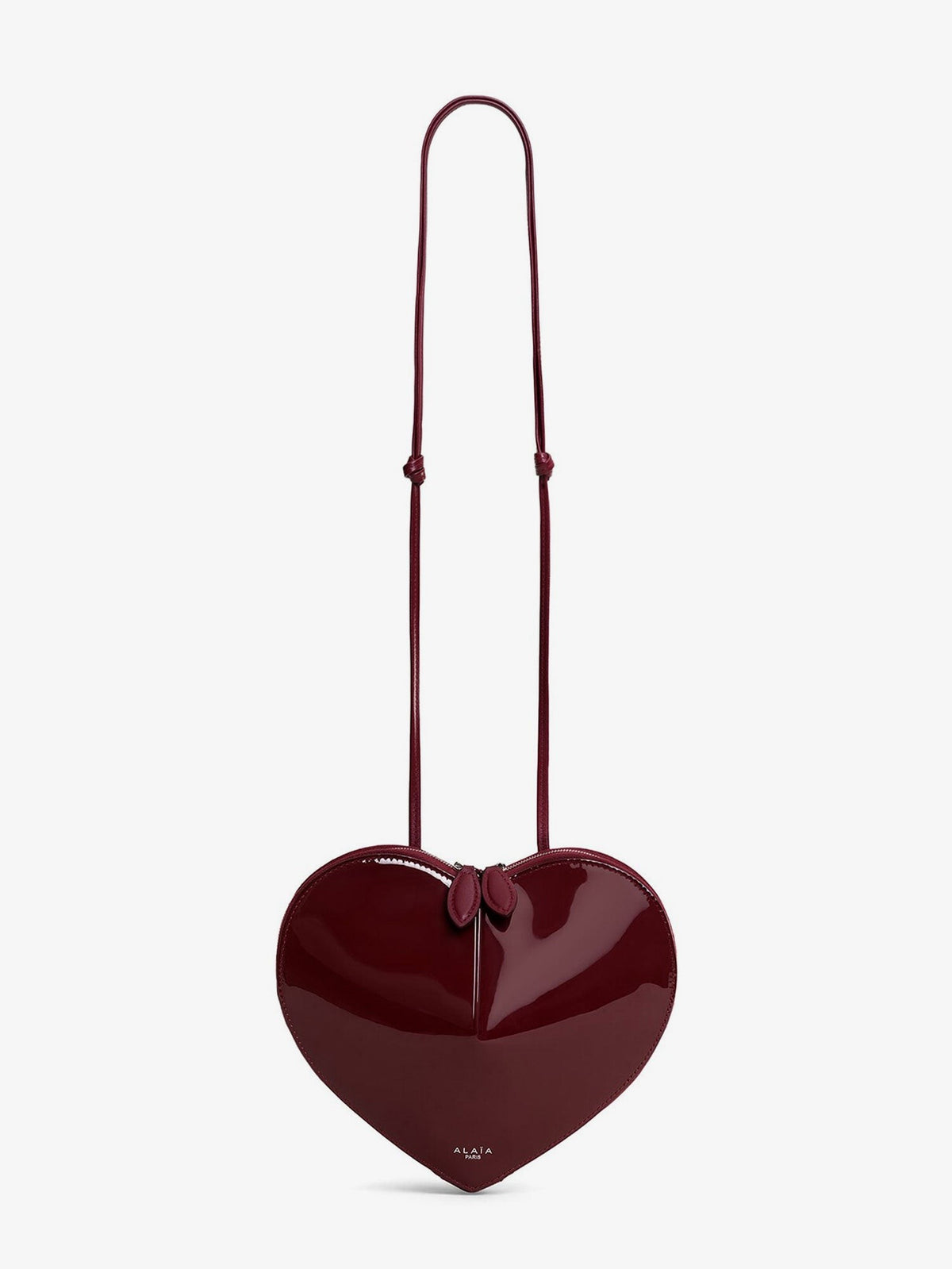 ALAÏA Women's Le Coeur Patent Leather Crossbody Bag Red