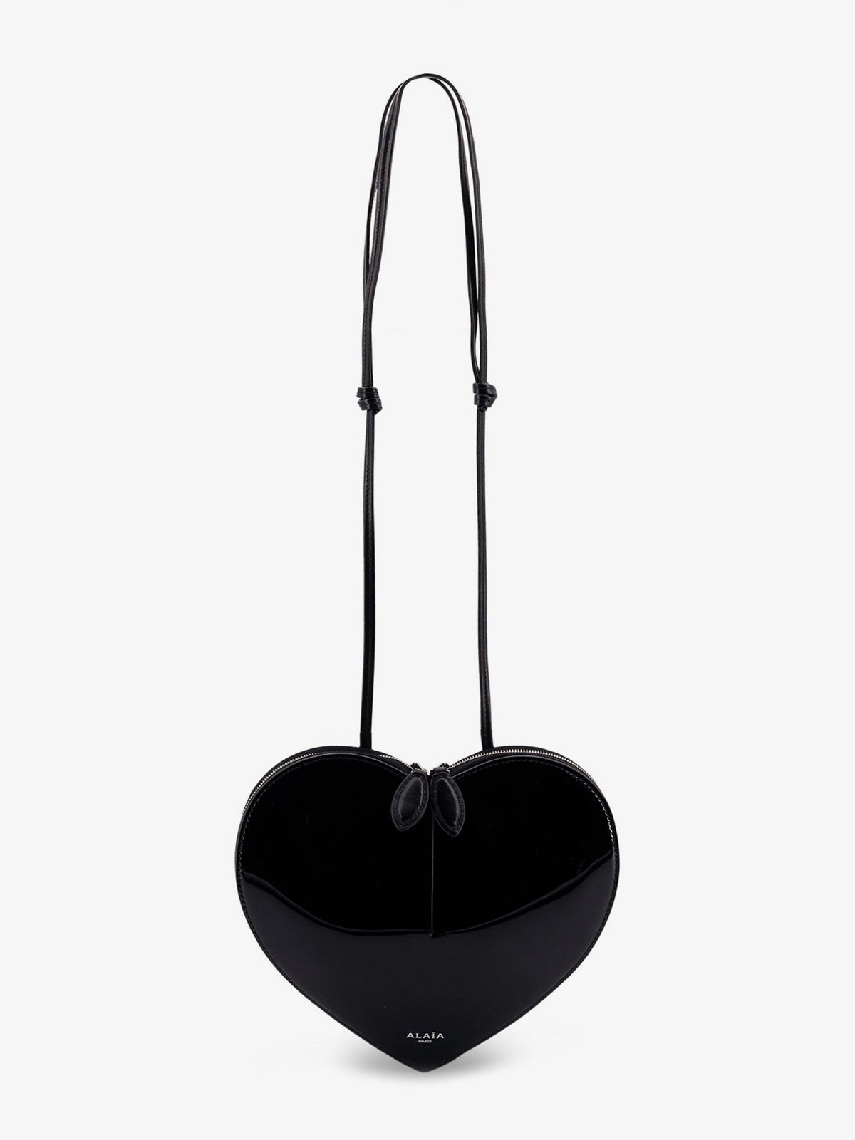 ALAÏA Women's Le Coeur Patent Leather Crossbody Bag Black