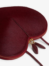 ALAÏA Women's Le Coeur Pony Skin Shoulder Bag Pink