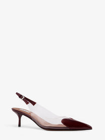 ALAÏA Women's Le Coeur Pvc and Leather Slingback Décolleté Red