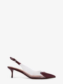 ALAÏA Women's Le Coeur Pvc and Leather Slingback Décolleté Red