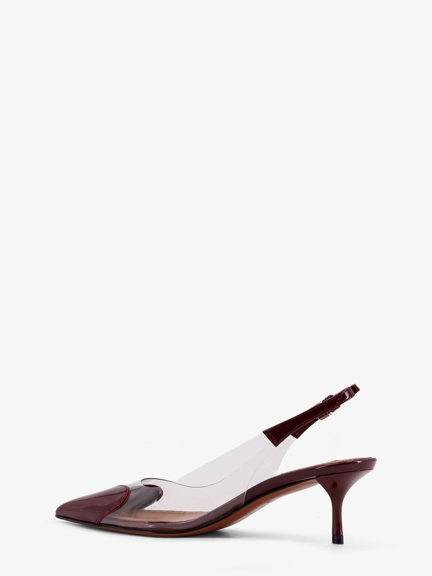 ALAÏA Women's Le Coeur Pvc and Leather Slingback Décolleté Red