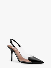 ALAÏA Women's Le Coeur Slingback Pvc and Leather Pumps Black