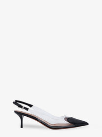 ALAÏA Women's Le Coeur Slingback Pvc and Leather Pumps Black