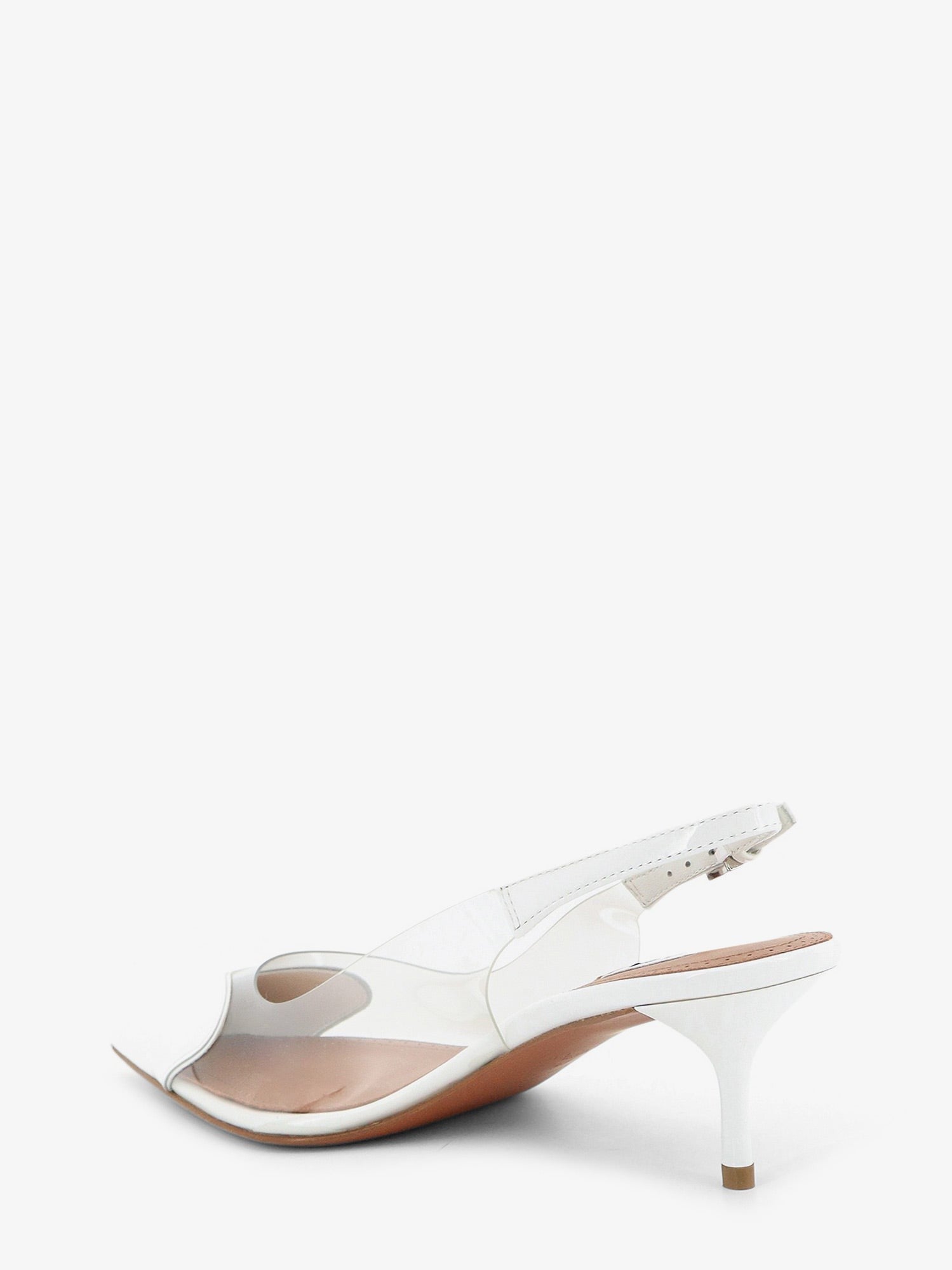 ALAÏA Women's Le Coeur Slingback Pvc and Leather Pumps White