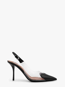 ALAÏA Women's Le Coeur Slingback Pvc and Leather Pumps Black