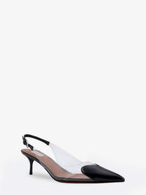 ALAÏA Women's Le Coeur Slingback Pvc and Leather Pumps Black
