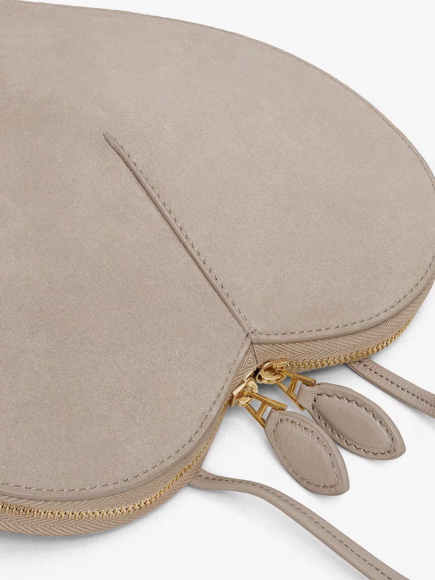 ALAÏA Women's Le Coeur Suede and Leather Crossbody Bag GREGE