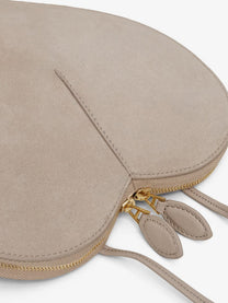 ALAÏA Women's Le Coeur Suede and Leather Crossbody Bag GREGE