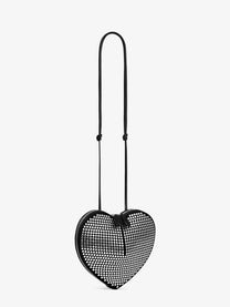 ALAÏA Women's Le Coeur Suede Shoulder Bag Black