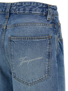 JACQUEMUS Le De Nîmes Large Jeans Blue, view 4