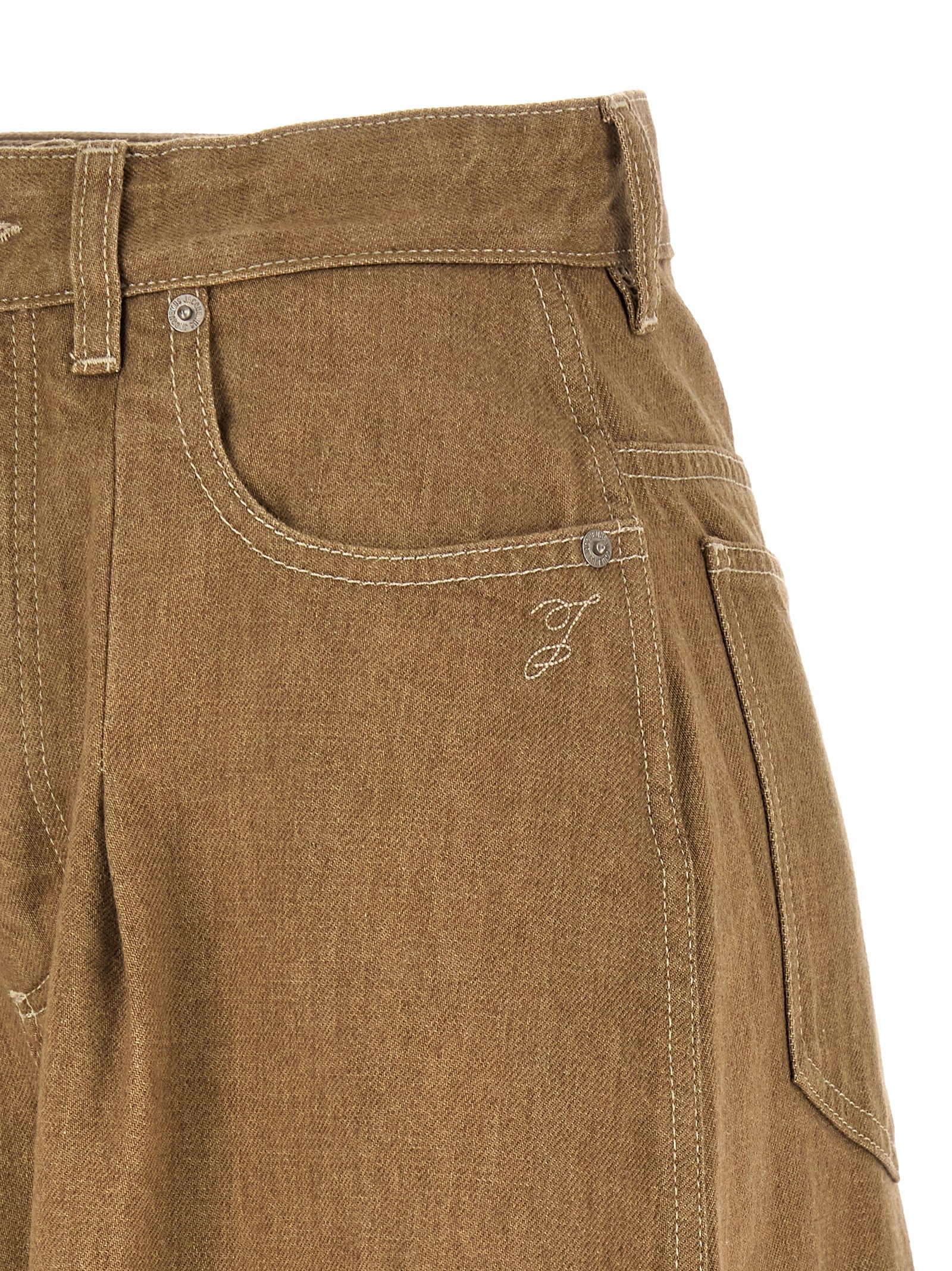 JACQUEMUS Le De Nîmes Ovalo Jeans Beige