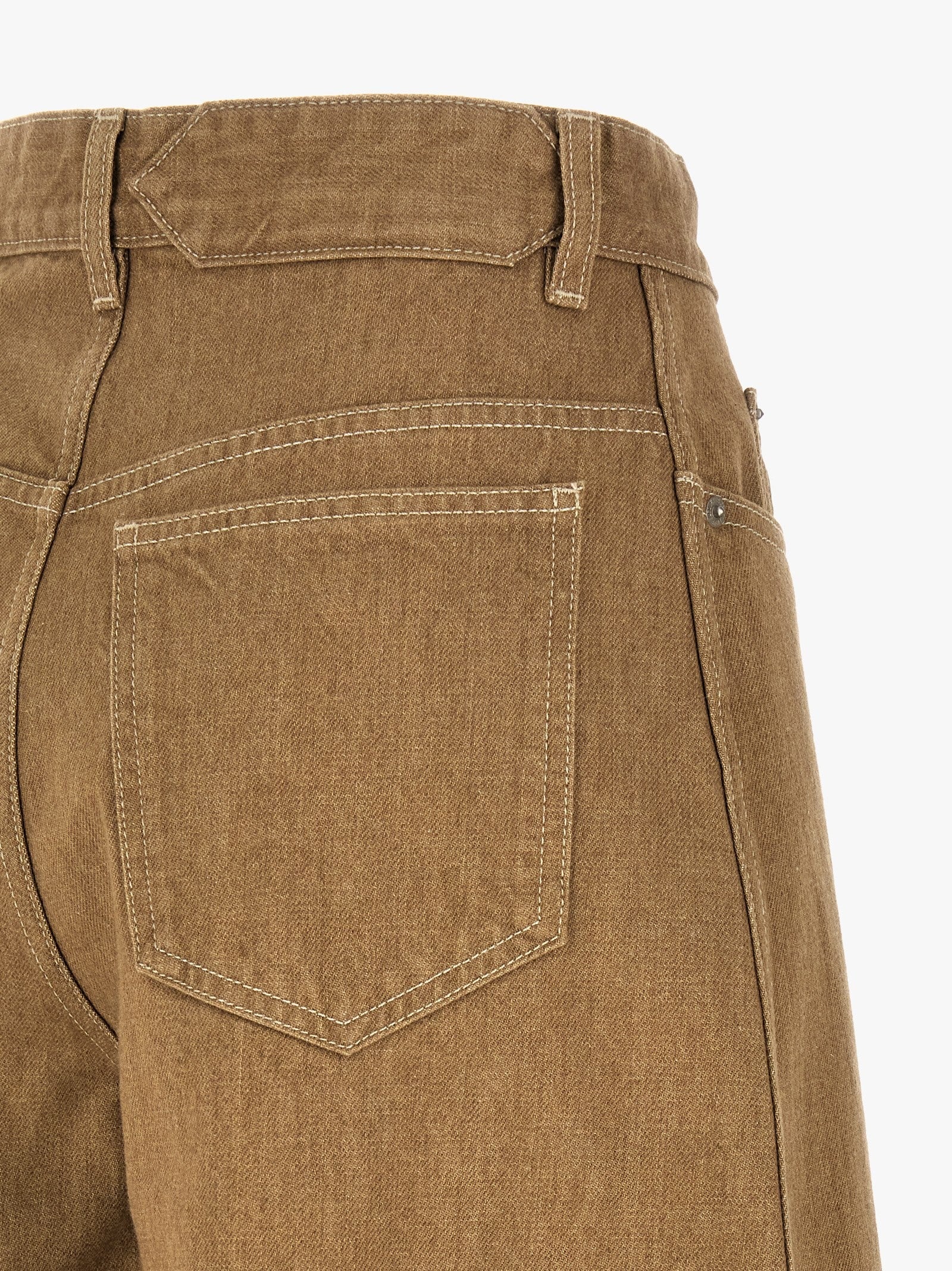 JACQUEMUS Le De Nîmes Ovalo Jeans Beige